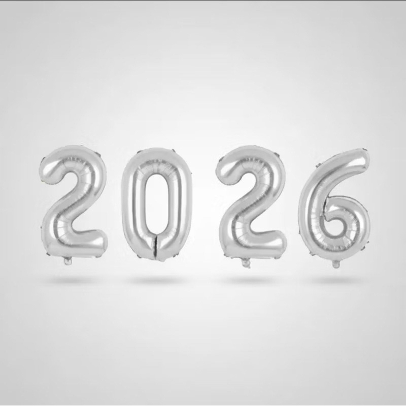 KIT BALÃO 2026 | TAM.: 18 POLEGADAS - 40CM | ANO NOVO | NATAL | REI LEÃO | DECORAÇÃO DE FESTA | CENÁRIO | CASA | NOEL