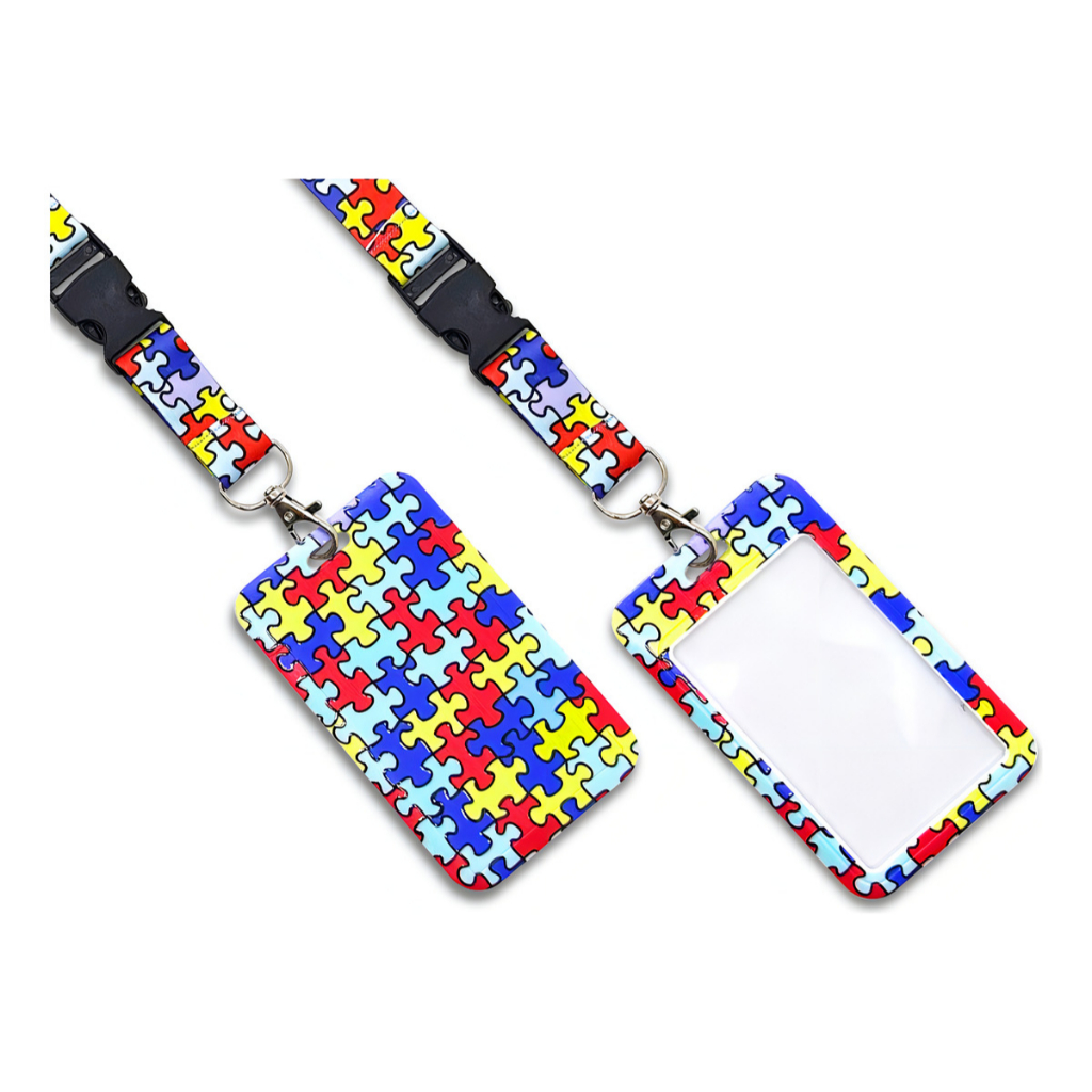 Porta Crachá Vertical C/ Cordão P/ Autismo/autista Importado em Oferta na Shopee