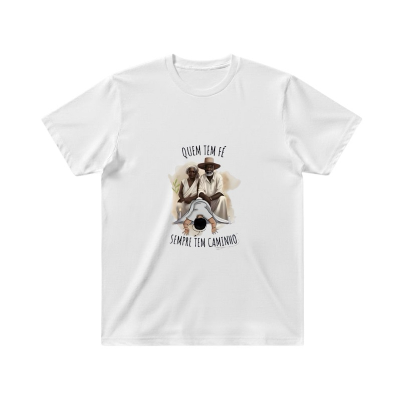 Camiseta Preto Velho Estampada Entidade Umbanda Adorei As Almas Ancestrais Tshirt Branca Axé