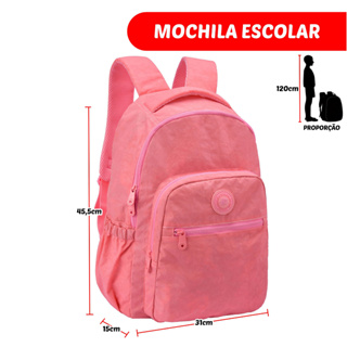 Mochila de Costas Infantil Juvenil Menina Feminina Escolar Resistente Espaçosa Grande Durável Zíper em Oferta na Shopee