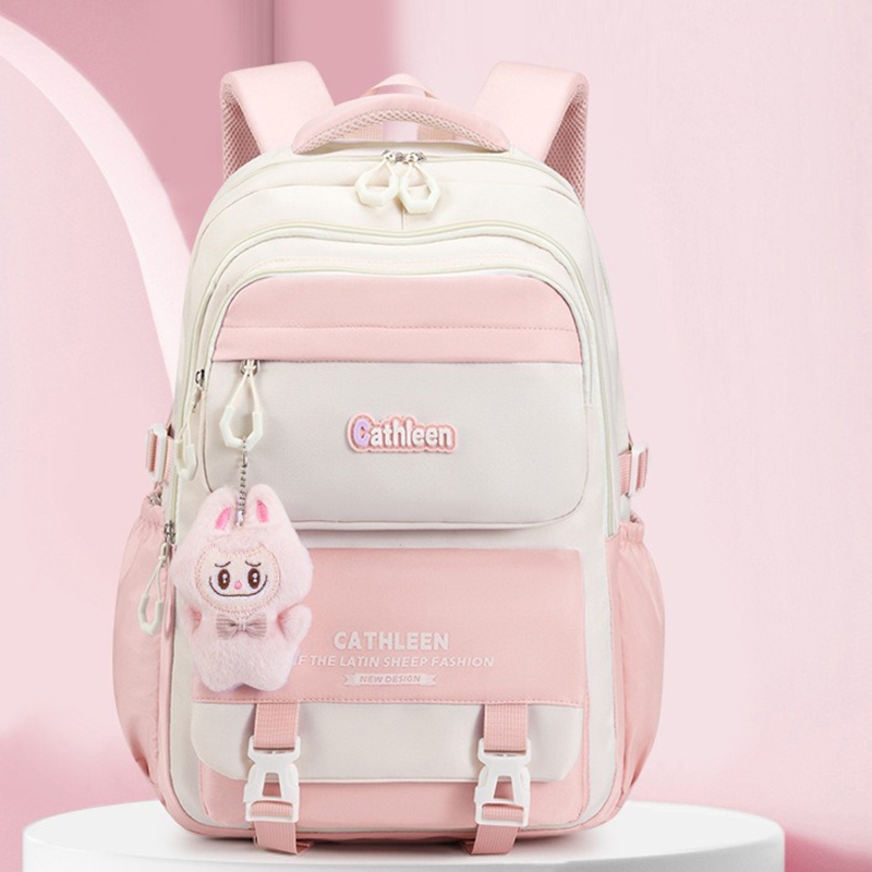 Mochila Feminina Escolar Passeio Coreano Grande Capacidade Com Chaveiro Impermeável