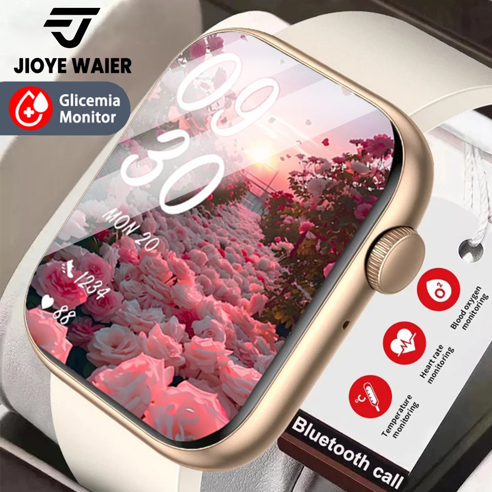 JIOYE Smartwatch Relogio Feminino Glicemia Monitor à Prova d'Água Chamada Esporte Relógio Smartwatch