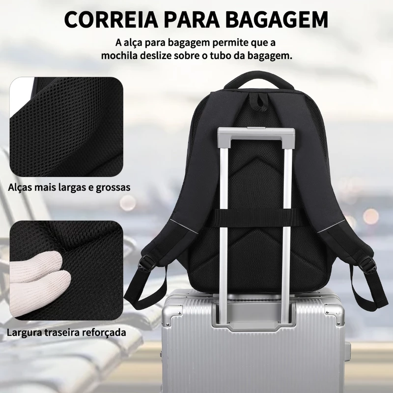 Mochila Escolar para Notebook Impermeável Reforçada Unissex Grande — foto 4
