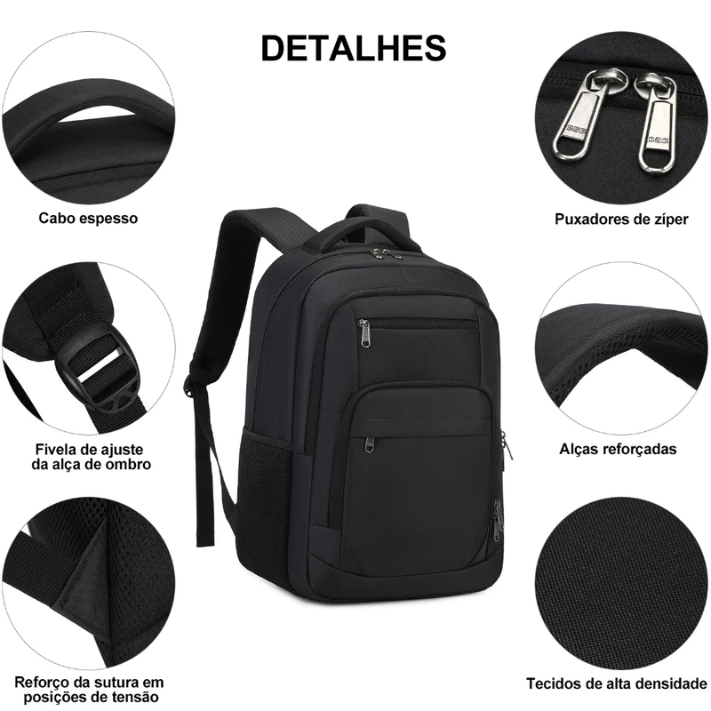 Mochila Escolar para Notebook Impermeável Reforçada Unissex Grande — foto 5