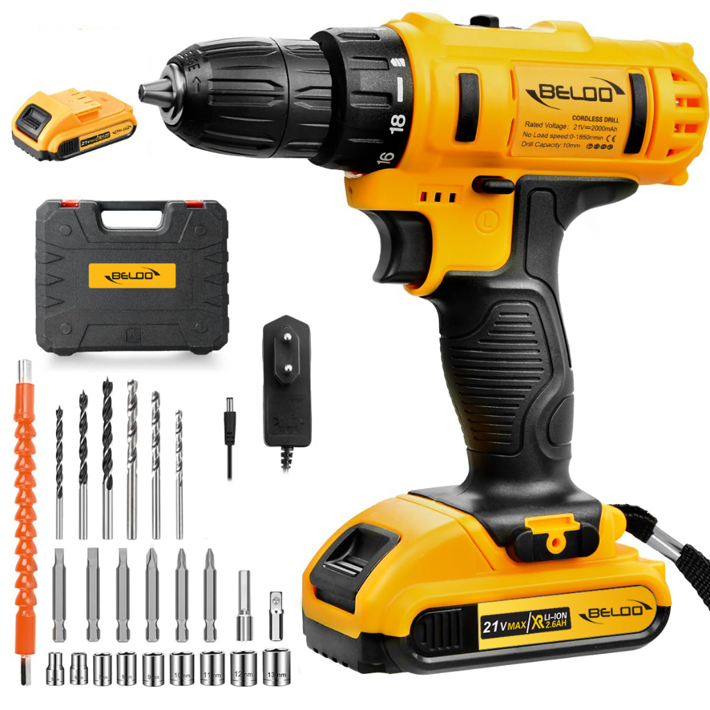 Parafusadeira/Furadeira be Impacto Kit Maleta com baterias 21V