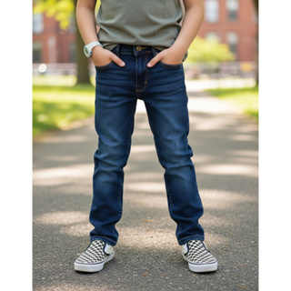 Calça preta jeans infantil juvenil com elastano tendência 04 ao 16 em Oferta na Shopee