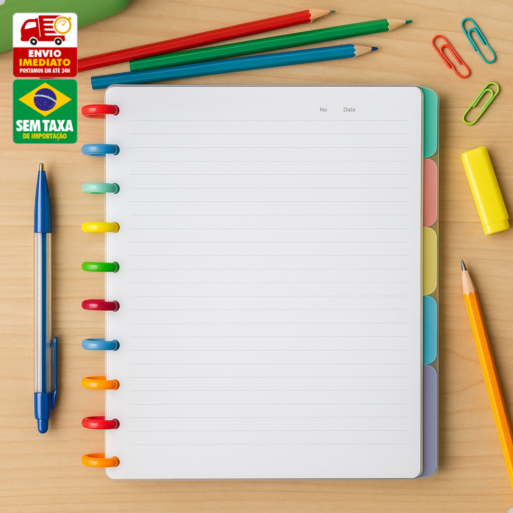 Caderno Inteligente 100 Folhas 21,5cm com ou sem Divisórias Escolar Escritório Monta/Desmonta em Oferta na Shopee