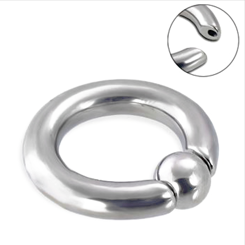 piercing alargador captive para orelha em aço inox unidade