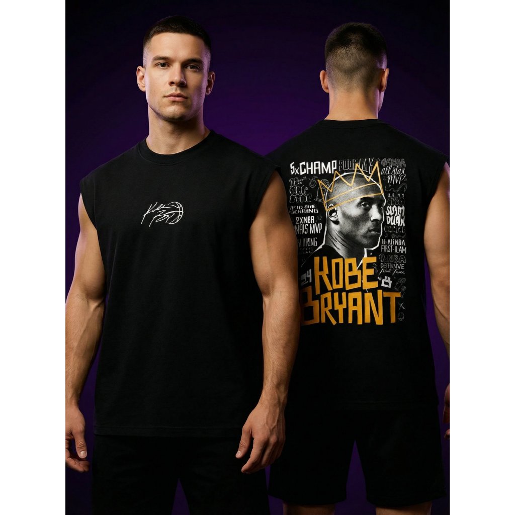 Camiseta Regata Oversized Machão Masculina Kobe Bryant NBA Basquete Street Treino Academia