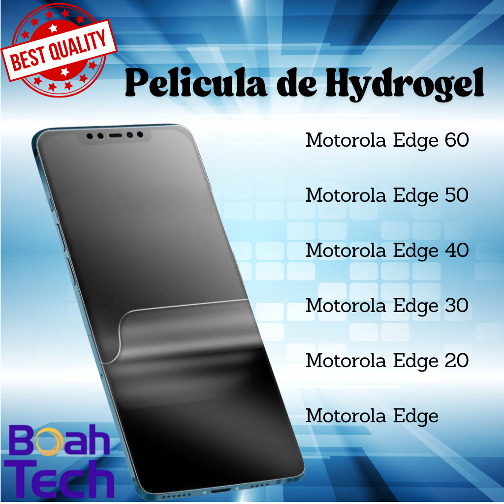Pelicula Transparente TPU Hidrogel Celular MOTOROLA Linha EDGE 20 30 40 50 60 HD Normal ou HD Fosca