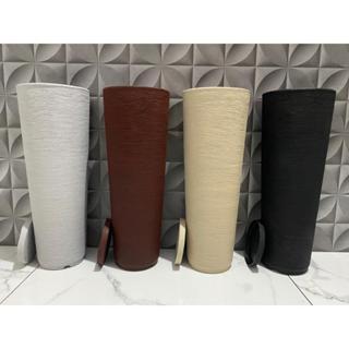 Vaso para Plantas Coluna Ibiza Escovada P 59 cm Com Prato Coletor em Oferta na Shopee