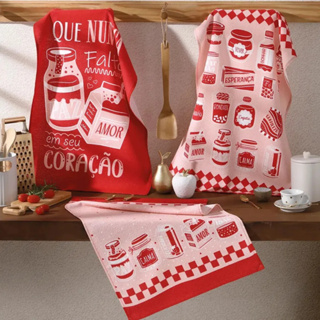 Kit 3 Panos Copa Prato Dohler Entoalhado Felpudo Algodão em Oferta na Shopee