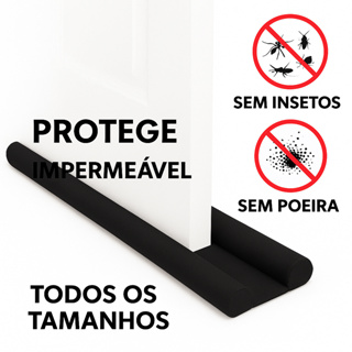 Veda Porta Protetor Rolinho 70cm 80cm  90cm  100cm 120cm Impermeável Proteção Dupla para sua casa preto em Oferta na Shopee