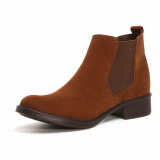 Bota feminina chelsea camurça conforto cavalgada festa moda 33 -40