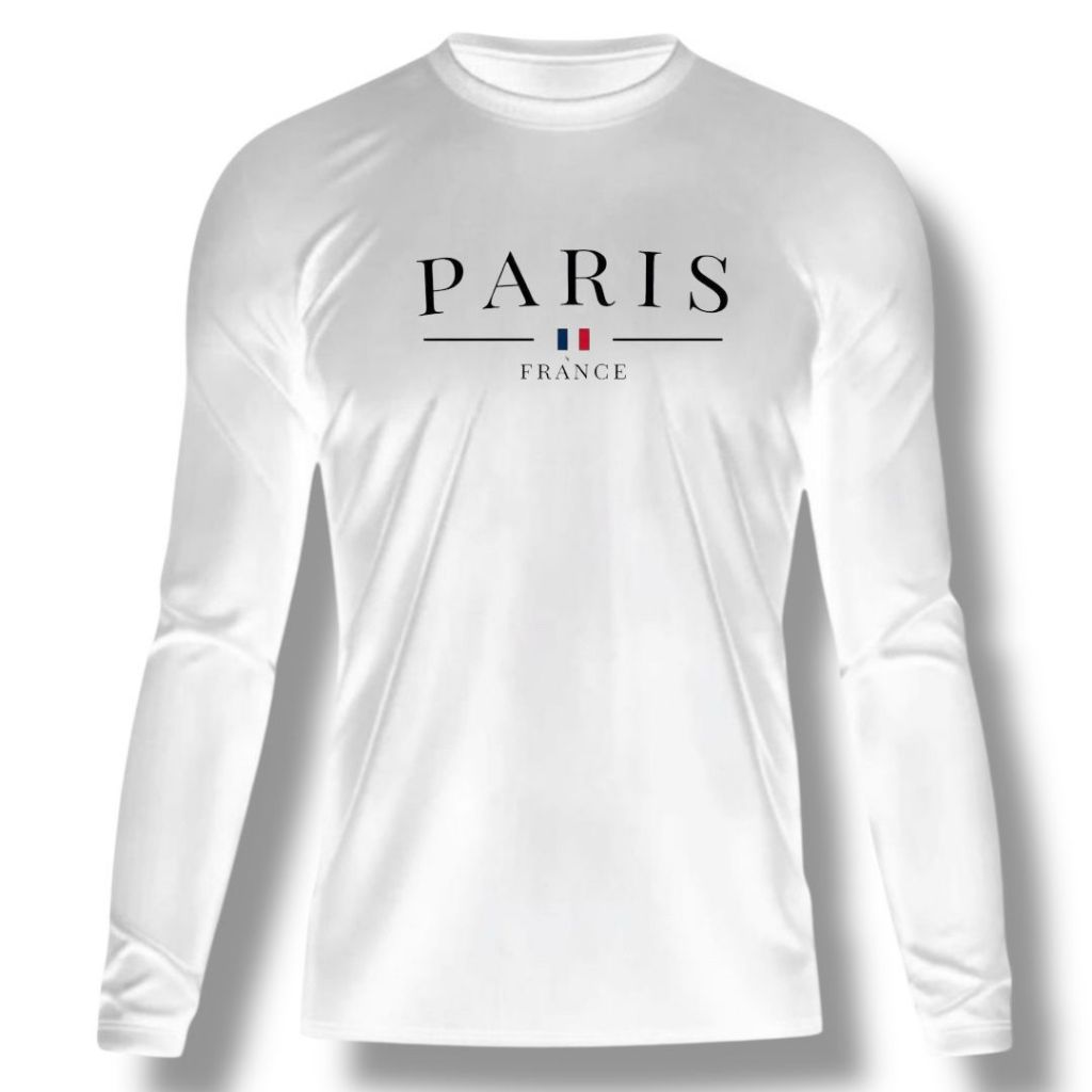 Camisa paris manga comprida masculina com proteção uv termica