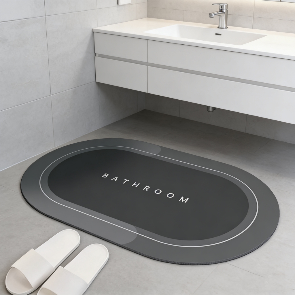 Kit Tapete para Banheiro de Secagem Rápida e Super Absorvente Ideal para Chuveiro Cozinha e Varanda