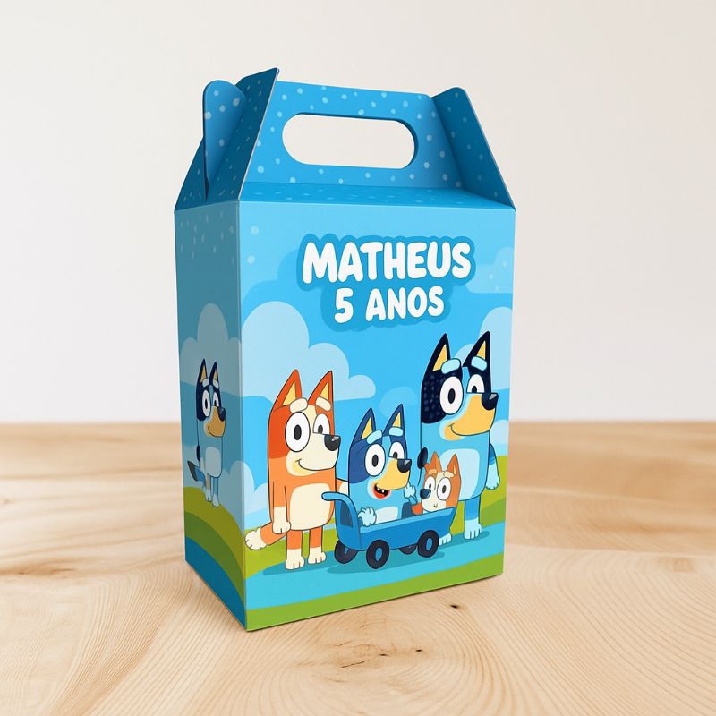 Caixa Maletinha Personalizadas Bluey em Oferta na Shopee