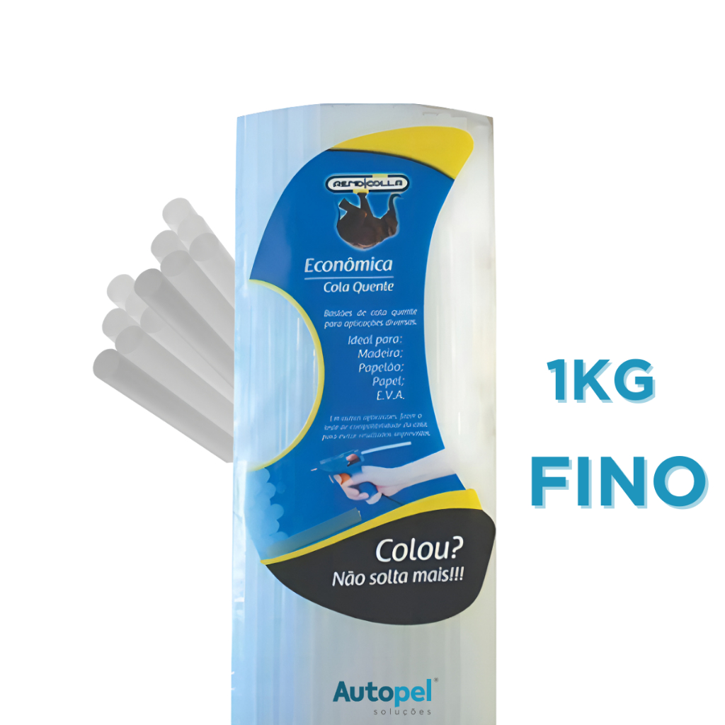 1KG Refil De Cola Quente Fino Bastão Semi Transparente Secagem Rápida Alta Aderência em Oferta na Shopee