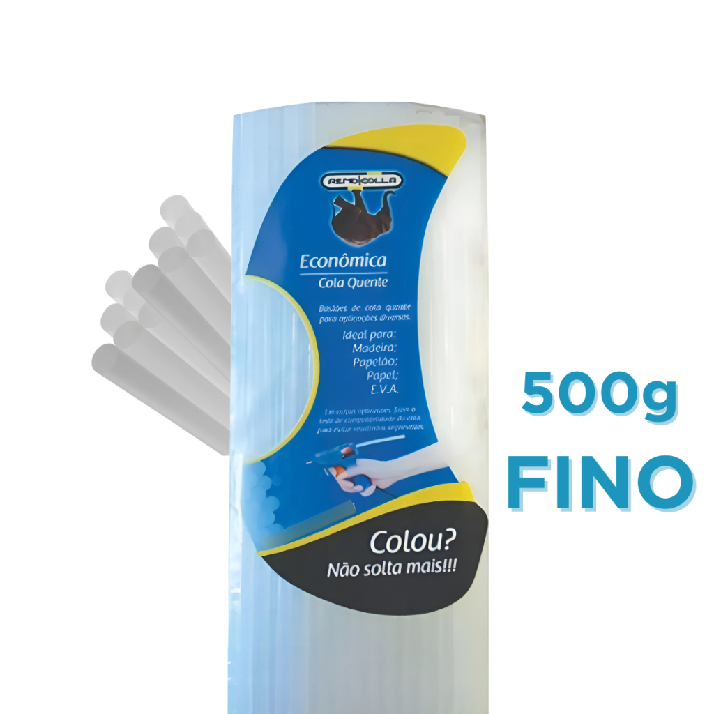 500g Refil De Cola Quente Bastão Fino Semi Transparente Secagem Rápida em Oferta na Shopee