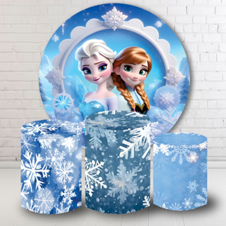 Kit Capa Painel + Trio Capas de Cilindros Sublimado Frozen Infantil Filme Desenho em Oferta na Shopee