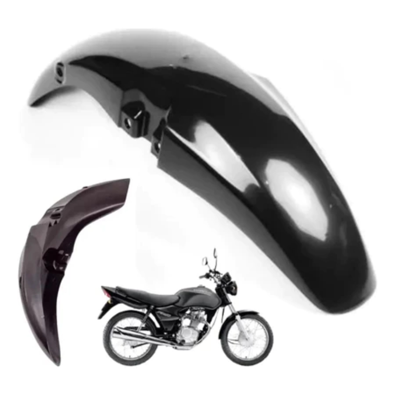 Paralama Dianteiro Inquebrável Cg Titan Fan 125 2000 A 2008 Preto Injetado ENVIO IMEDIATO