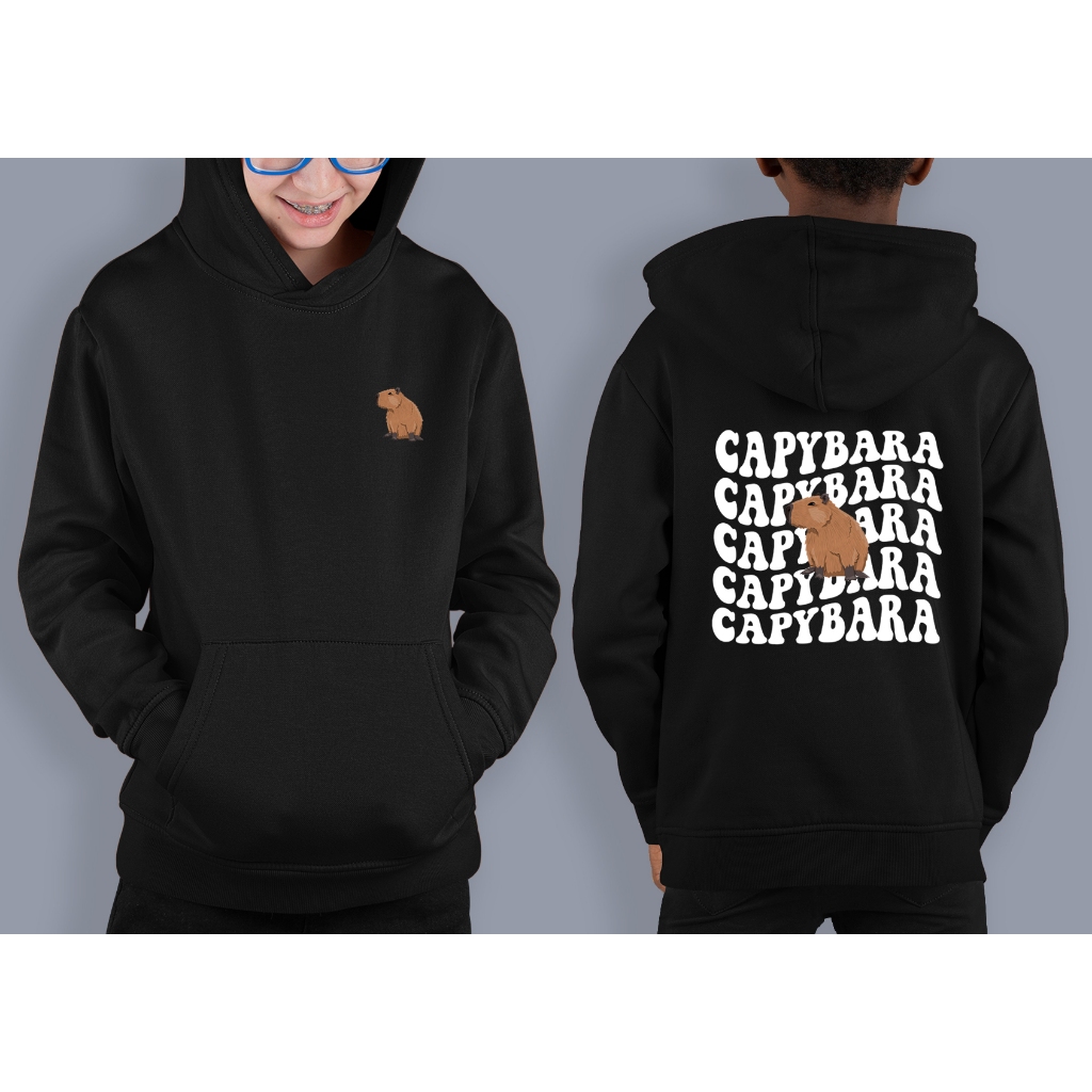 Blusa De Frio Moletom Infantil Feminino Capivara Capybara Agasalho Confortável