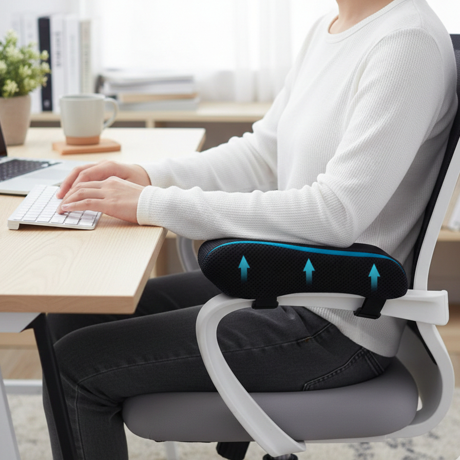 Almofada Apoio Braço Cotovelo Cadeira Escritório Espuma Memória Confortável em Oferta na Shopee