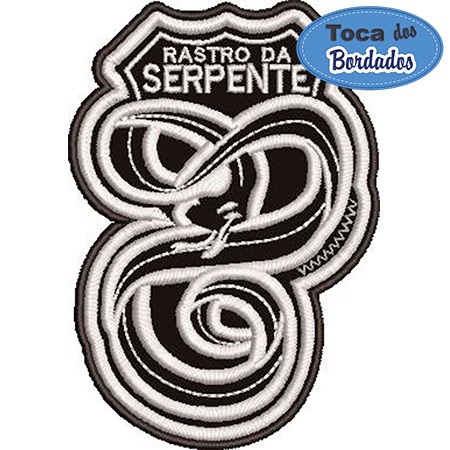 Patch Bordado Rastro da Serpente 10x7cm Cód.1984 - rotas e estradas motociclista moto grupo