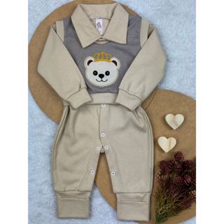 Macacão Longo Masculino com Colete para Recém Nascido - 2 Peças (macacão + colete) em Oferta na Shopee