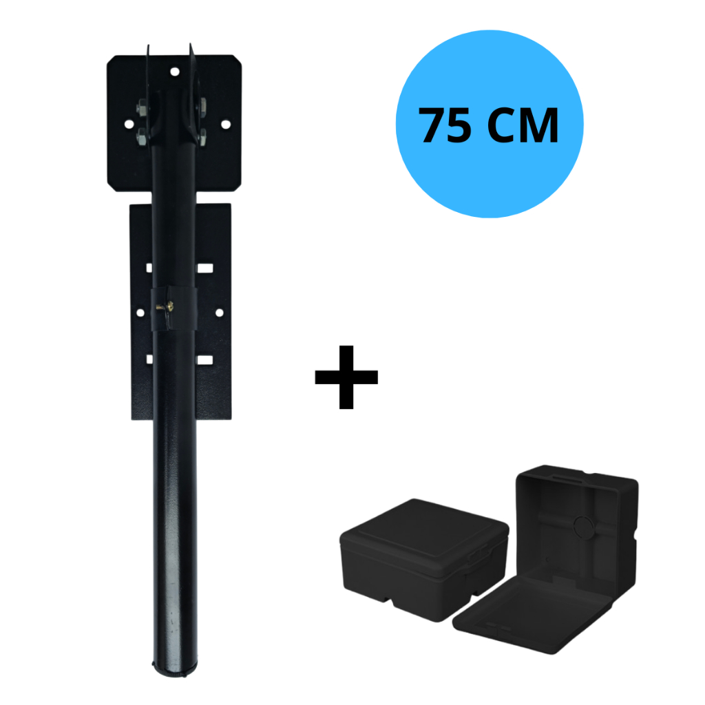 Kit Suporte 75cm para Câmera e Sensor de Barreira + Caixa Organizadora CFTV em Oferta na Shopee
