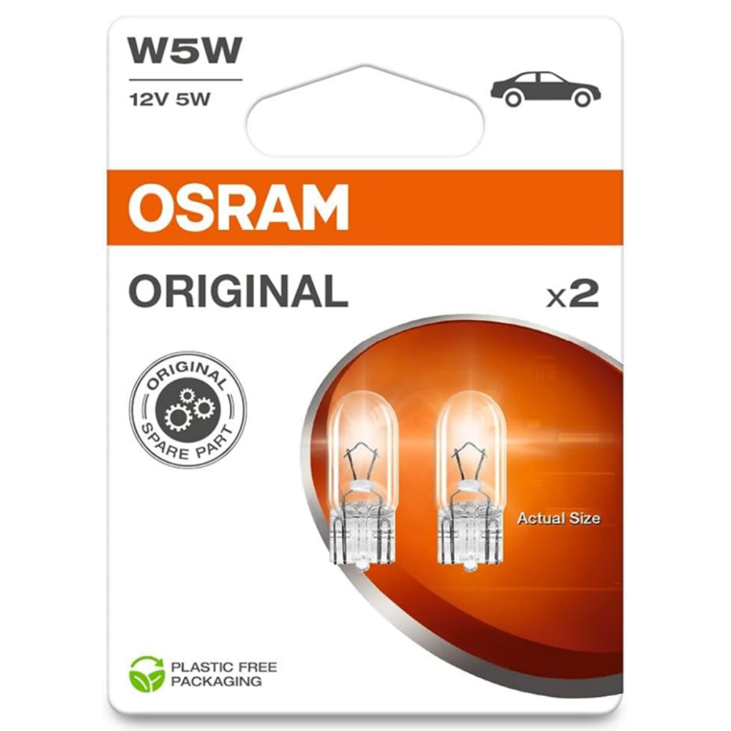 Par Lâmpada Osram Pingo T10 W5w 12v 5w Original Reposição em Oferta na Shopee