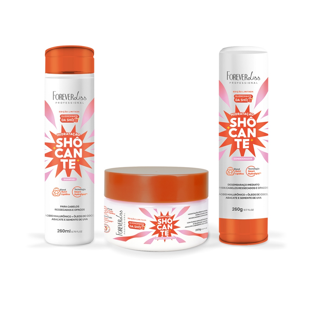 Kit Shampoo, Condicionador e Máscara Hidratação SHÔcante Forever Liss