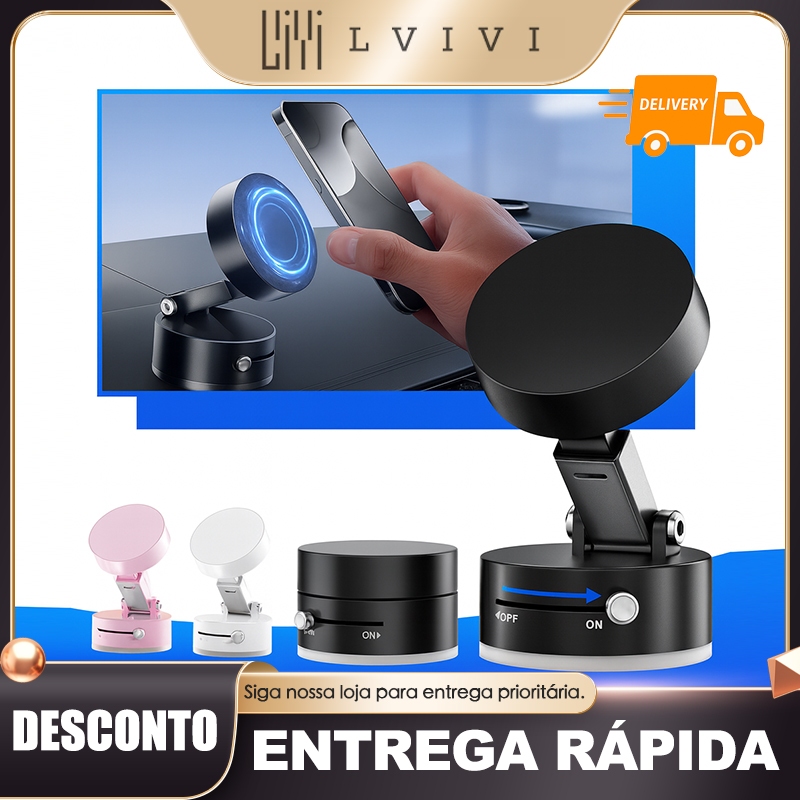 Suporte multifuncional para celular com ímã, rotação de 360° e suporte para carro com dupla face. Adequado para carro, c em Oferta na Shopee