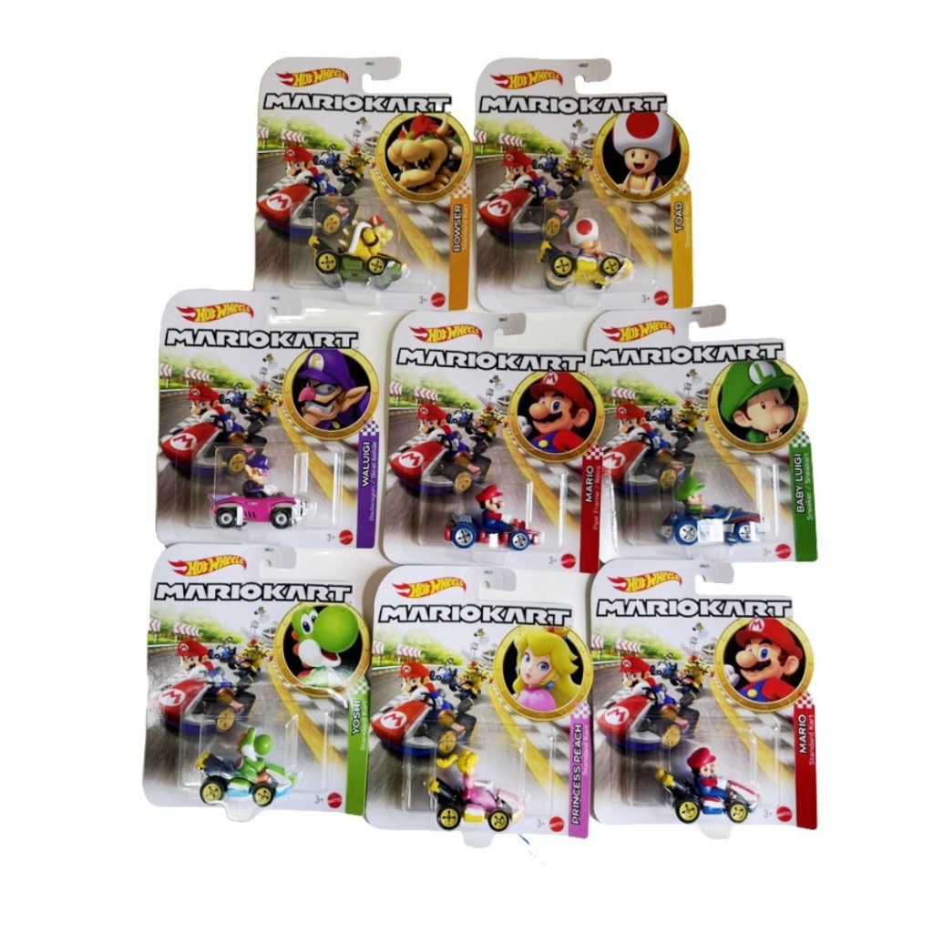 Carrinho Hot Wheels Mario Kart • Miniaturas 1:64 Originais • Modelos à Escolha