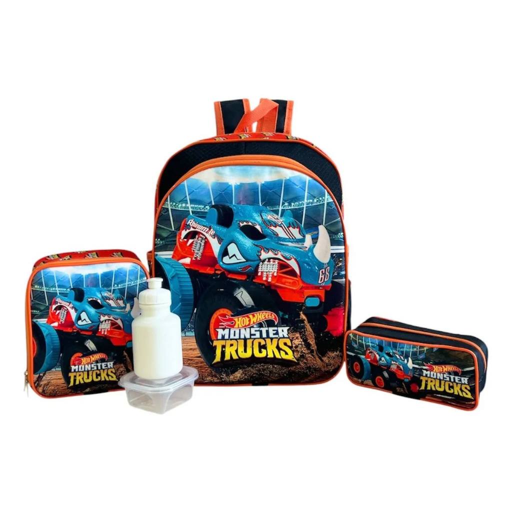 Kit Mochila Hot Wheels Rino Rhinomite Monster Truck Costas G