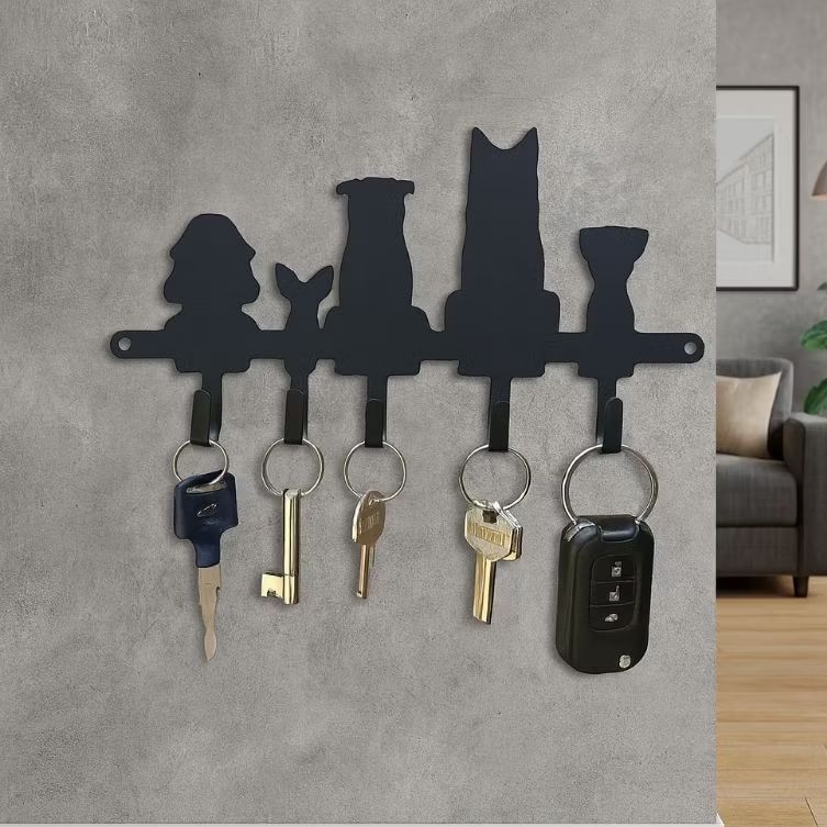 Porta Chaves de Metal  | Suporte Gancho Multiuso para Bolsa Cinto Coleira Pet