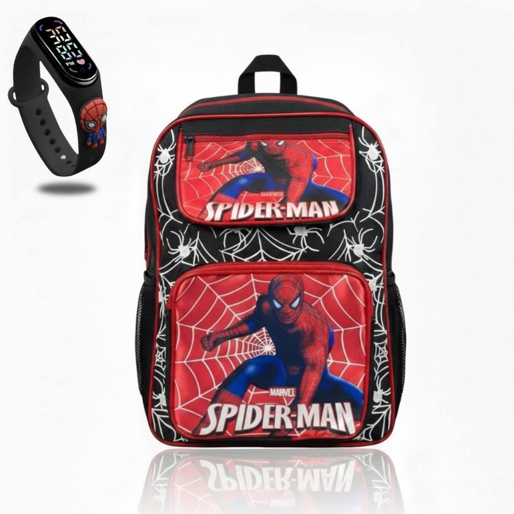 Kit Mochila Escolar Infantil + Relógio Digital Infantil Personagem Escola Menino em Oferta na Shopee