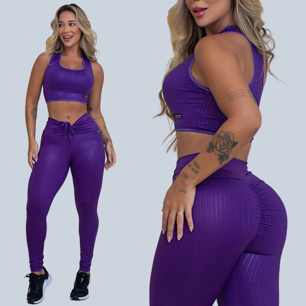 Conjunto Academia Cirre Top e Legging Levanta Bumbum — imagem 1