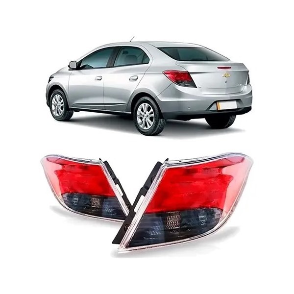 Lanterna Traseira Chevrolet Prisma Lt Ltz 2013 2014 2015 2016 Joy 2017 2018 2019 Bicolor Direita Esquerda Par Sinaleira