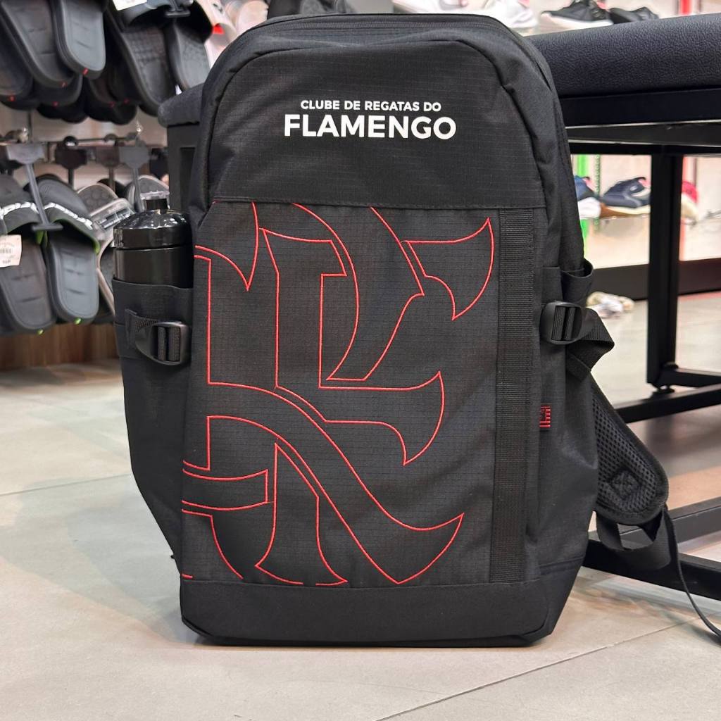 Mochila Escolar Flamengo Oficial Xeryus Grande, Resistente Logo Exclusivo | Porta Garrafa 16372