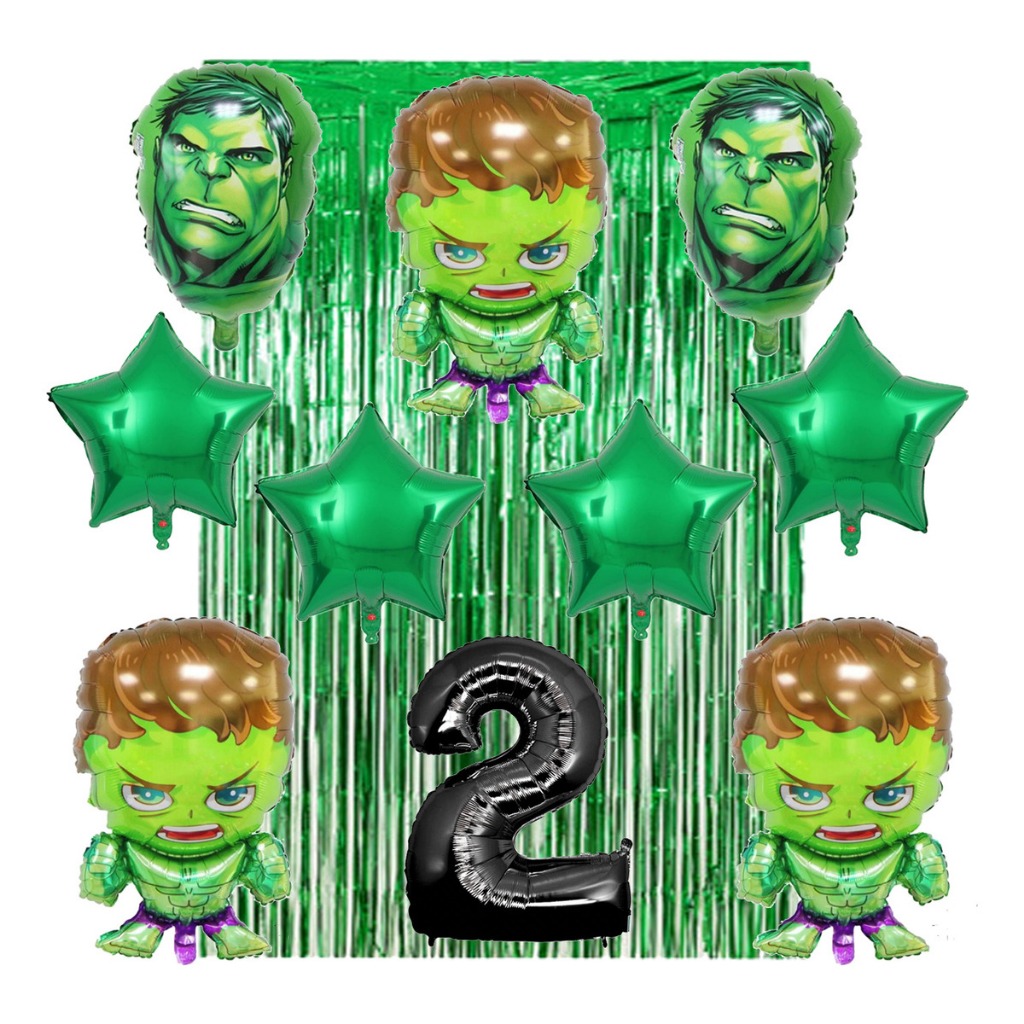 Kit Completo Balão Metalizado Hulk Verde Número Festa Infantil Aniversario Balões Decoração Festa em Oferta na Shopee