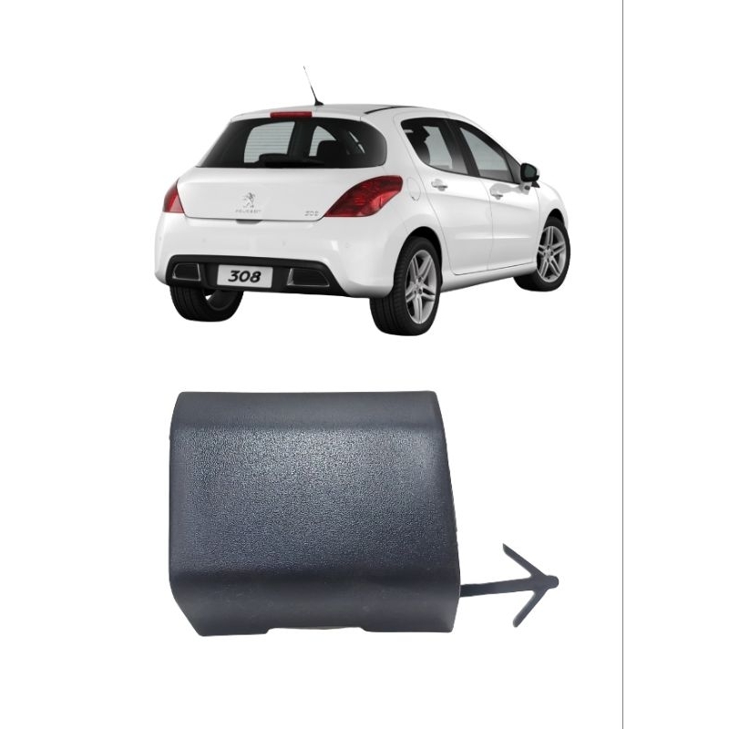 Tampa Reboque Parachoque Traseiro Peugeot 308 2012 A 2019 Original.