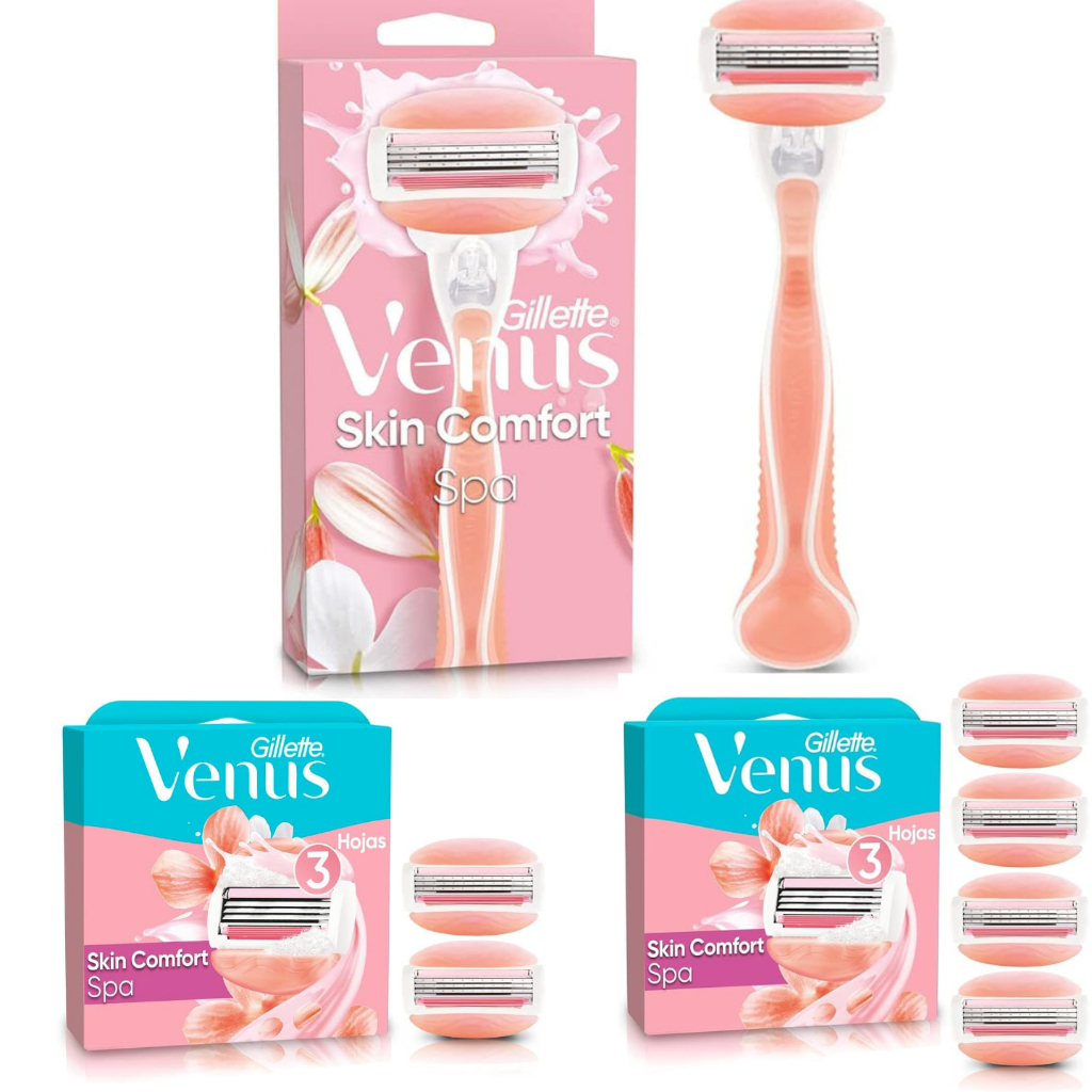 Kit Gillette Venus Depilação Skin Comfort Aparelho – Carga (Refil) 2 ou 4 Unidades