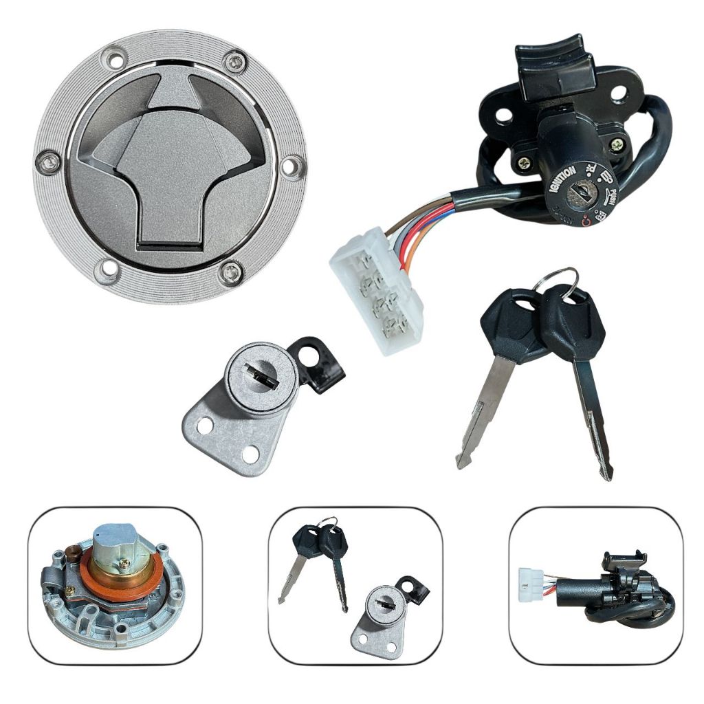 Kit Chave De Ignição C/Tampa Completo Modelo Ninja 250/300