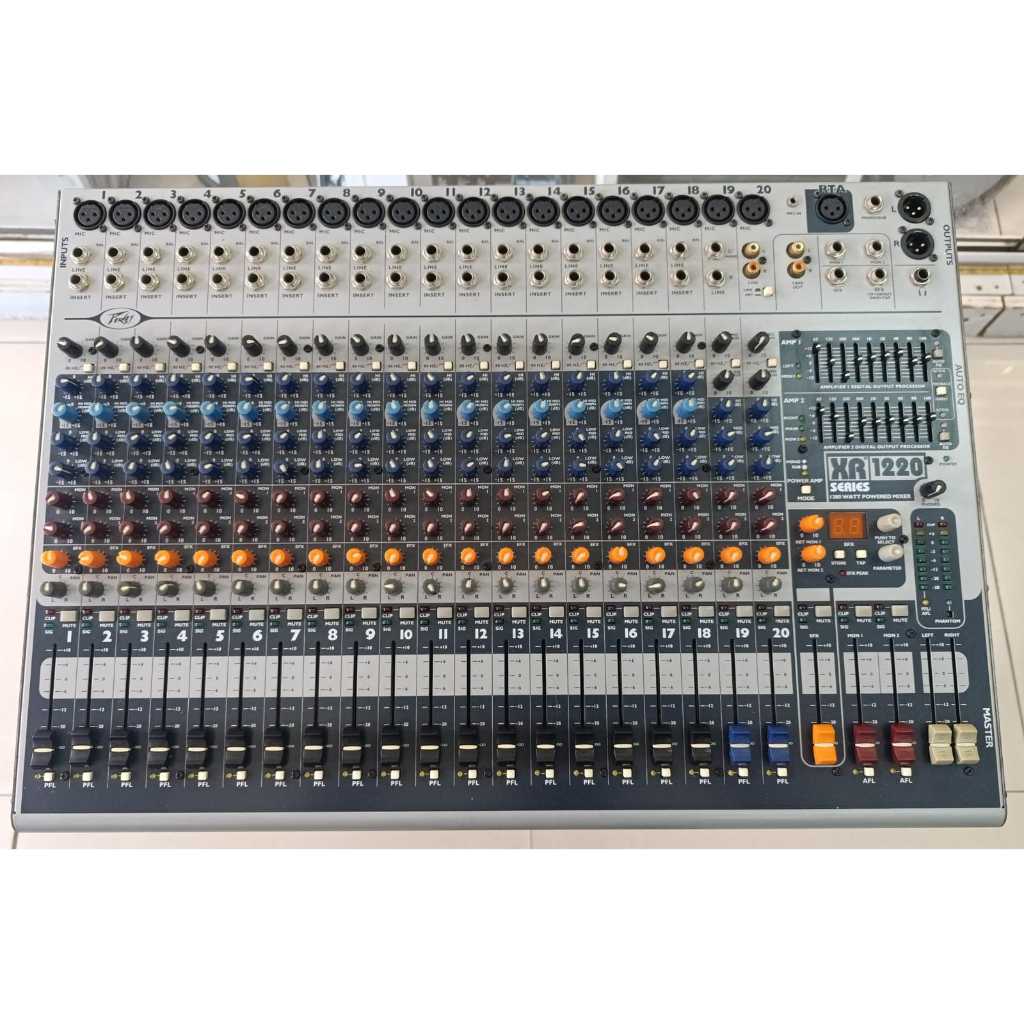 Mesa Amplificada Peavey Xr1220 1200watts Com 20 Canais 127/220v (Usado)