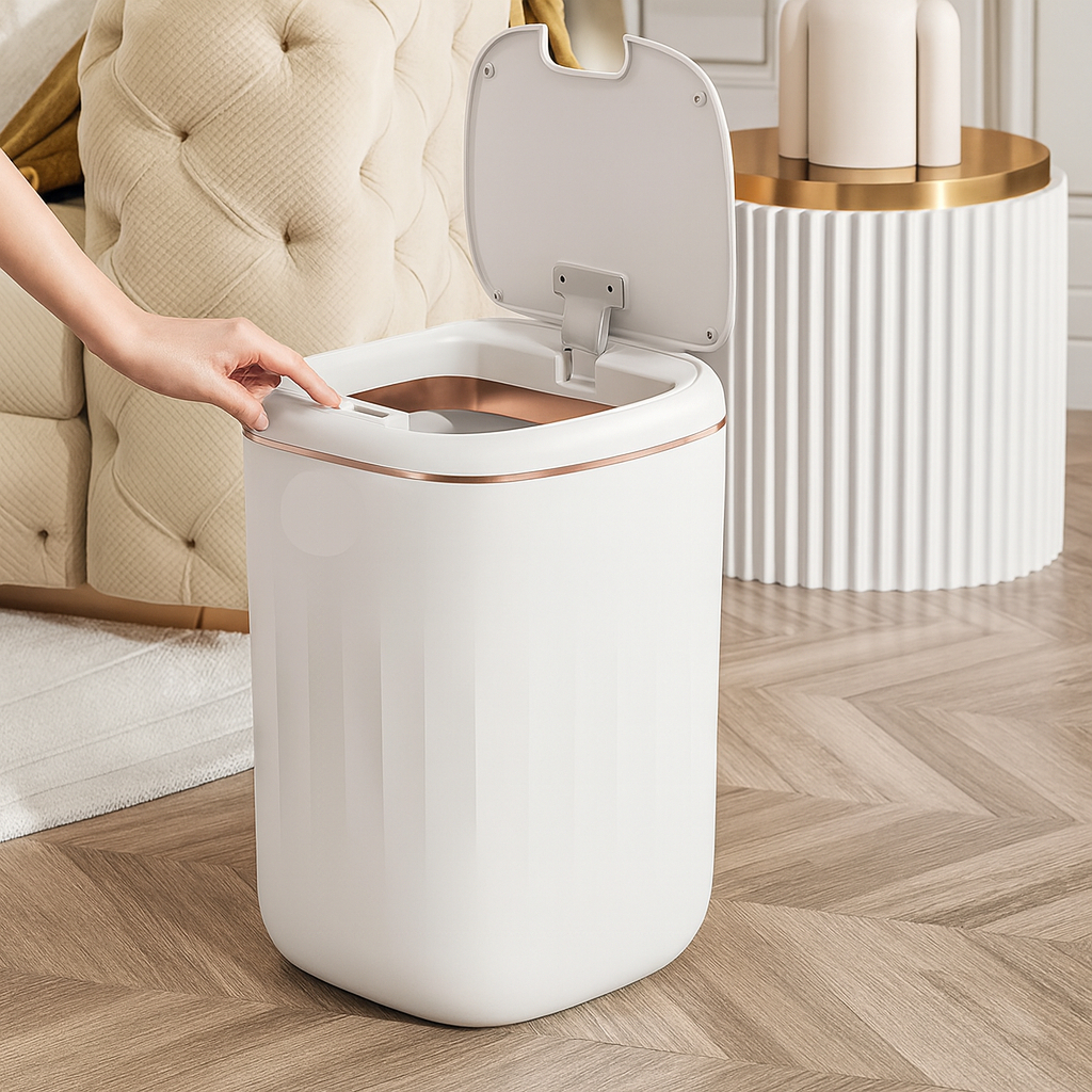 Lixeira Automática com Sensor 20L 25x25x35cm Silenciosa em Oferta na Shopee