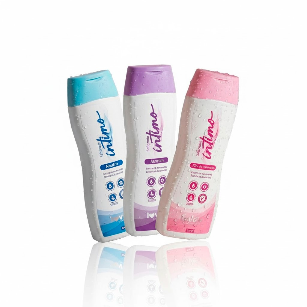 Kit Sabonete Íntimo Higiene Feminina Fragâncias Refrescantes e Neutra Lovely Face Beautiful 200ml em Oferta na Shopee