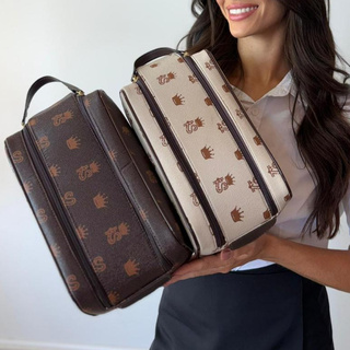 Necessaire Feminina Bolsa Organizadora Porta Maquiagem Alça de Mão em Oferta na Shopee