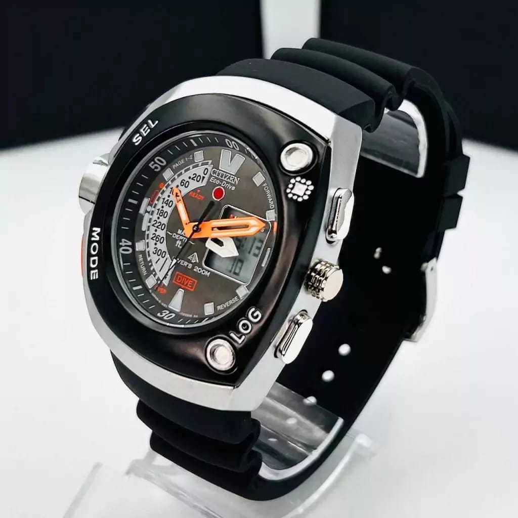 Relógio Aqualand Eco-Drive Promaster Meia Lua Pulseira Borracha Preto Varias Cores