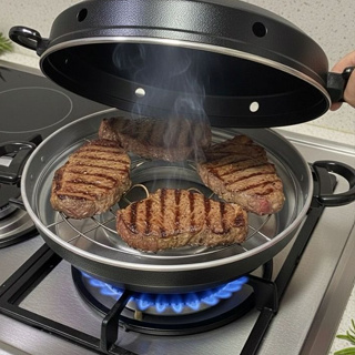 grill para Fogão Alumínio Reforçado com tampa em Oferta na Shopee